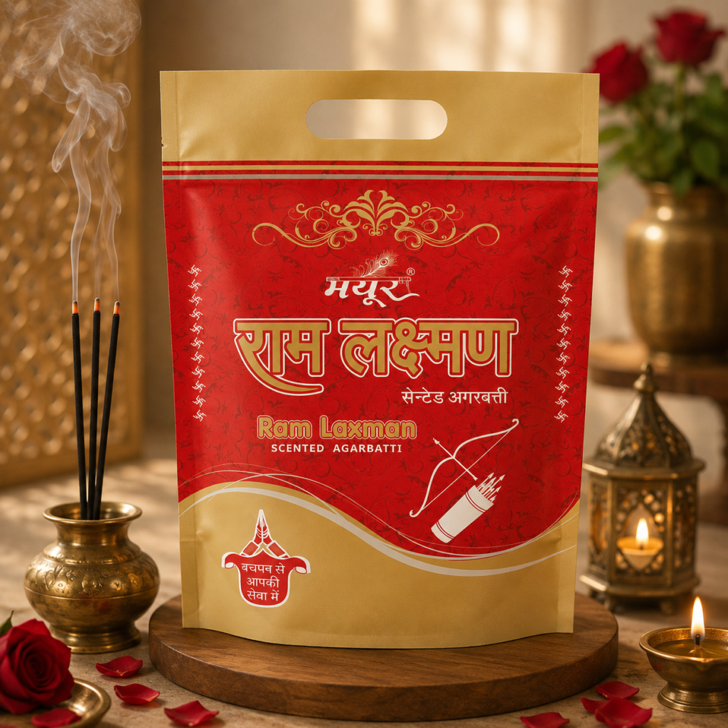 Ram Laxman Scented Agarbatti Handle Family Bag Red