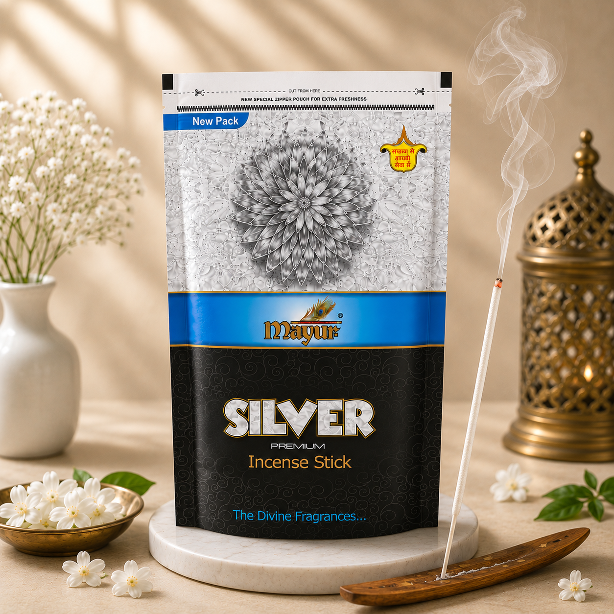 Silver Premium Incense Sticks - Image 1